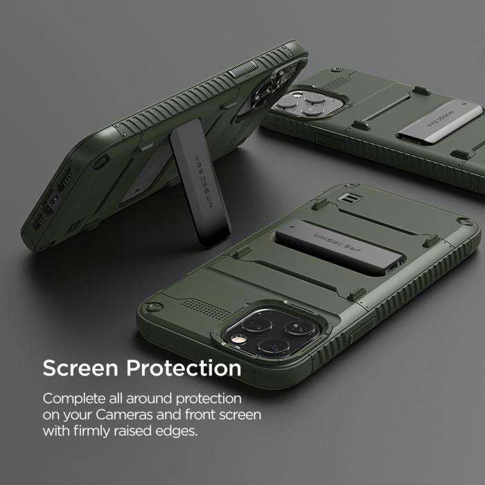 VERUS - VRS DESIGN Damda QuickStand Skal iPhone 12 & 12 Pro - Grön