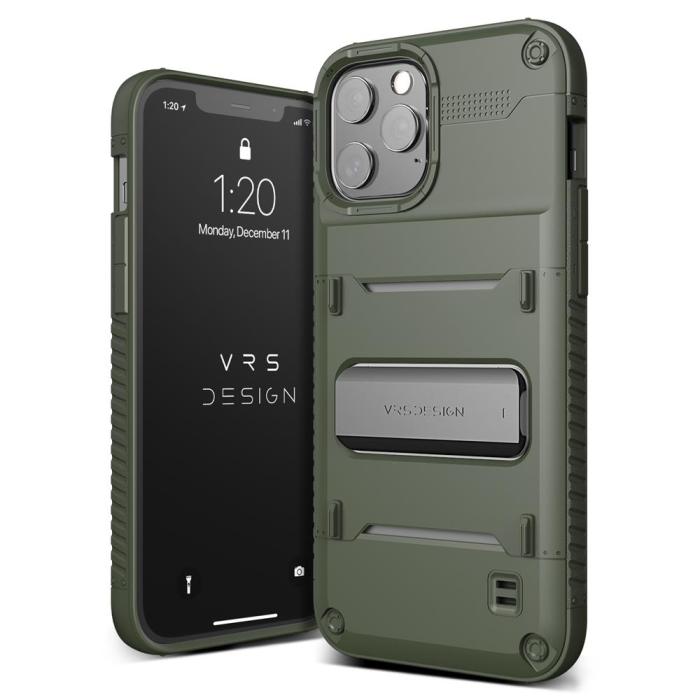 VERUS - VRS DESIGN Damda QuickStand Skal iPhone 12 & 12 Pro - Grön