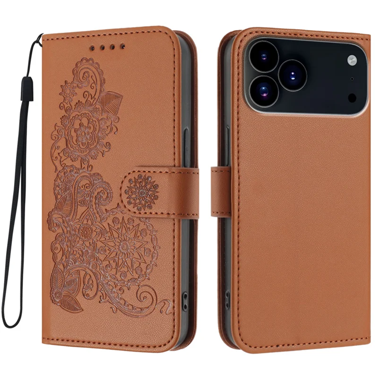 iPhone 17 Pro Max Plånboksfodral Mandala Flower - Kaffe | 2353 | AlltMobil