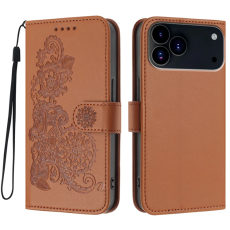 A-One Brand - iPhone 17 Pro Max Plånboksfodral Mandala Flower - Kaffe