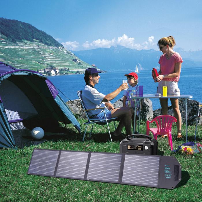 Choetech - Choetech Foldable USB Till Typ-C Solladdare 100W - Svart