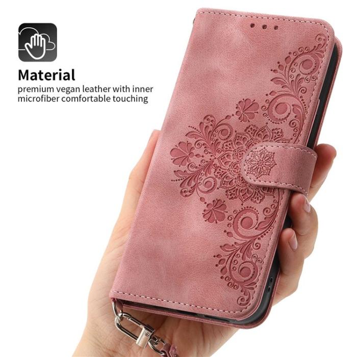 A-One Brand - Google Pixel 7 Plånboksfodral Imprinted Flower - Rosa