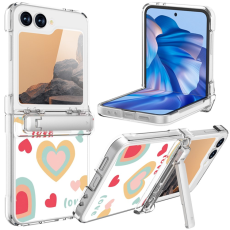 A-One Brand - GW181 Galaxy Z Flip 7 FE/Z Flip 6 Mobilskal Kickstand - Large Hearts