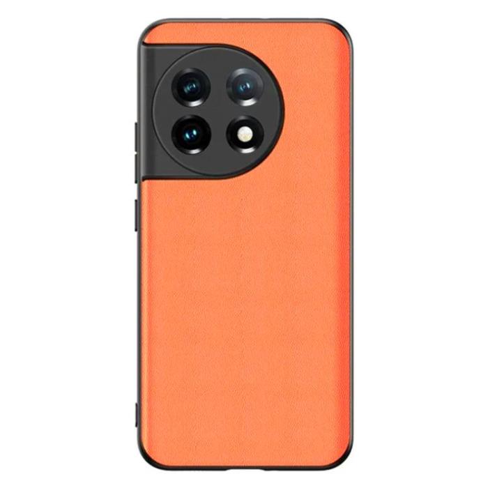 OEM - OnePlus 11 5G Mobilskal Carbon Fiber PU-Läder - Orange