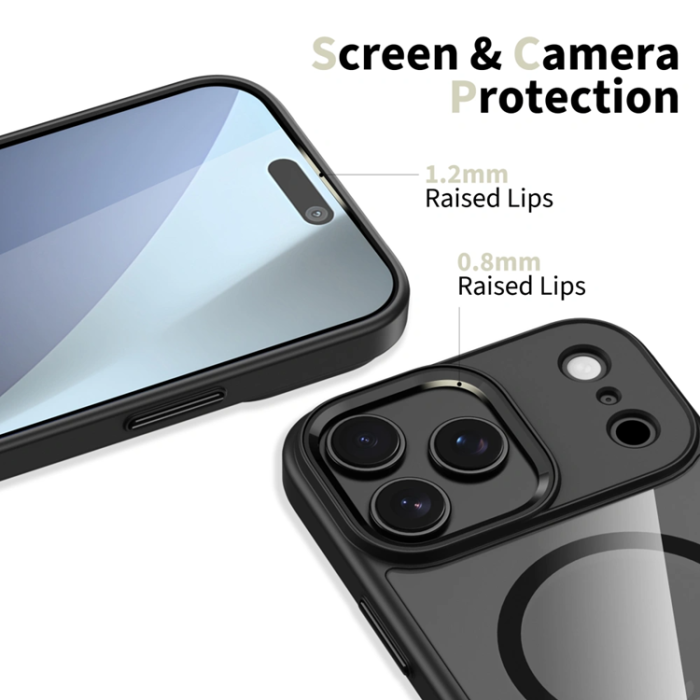Tech-Protect - Tech-Protect iPhone 17 Pro Mobilskal Magsafe Matte - Svart/Clear