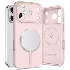 Tech-Protect - Tech-Protect iPhone 17 Pro Mobilskal Magsafe Silikon - Pearl Rosa