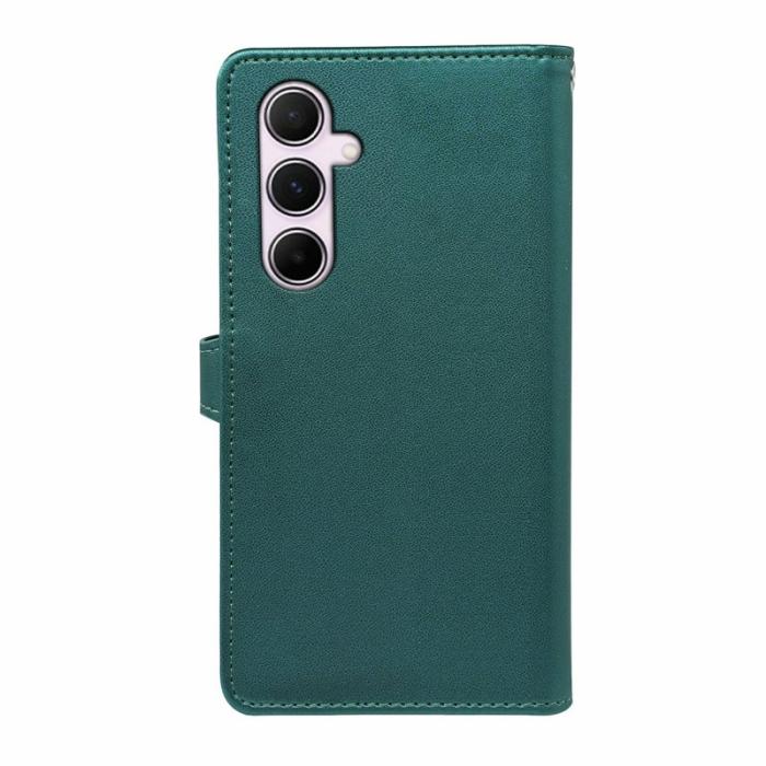 OEM - Samsung Galaxy A37 Plånboksfodral Konstläder Ställ - Grön