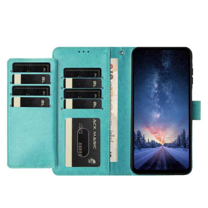 OEM - Samsung Galaxy A37 Plånboksfodral Konstläder Ställ - Grön