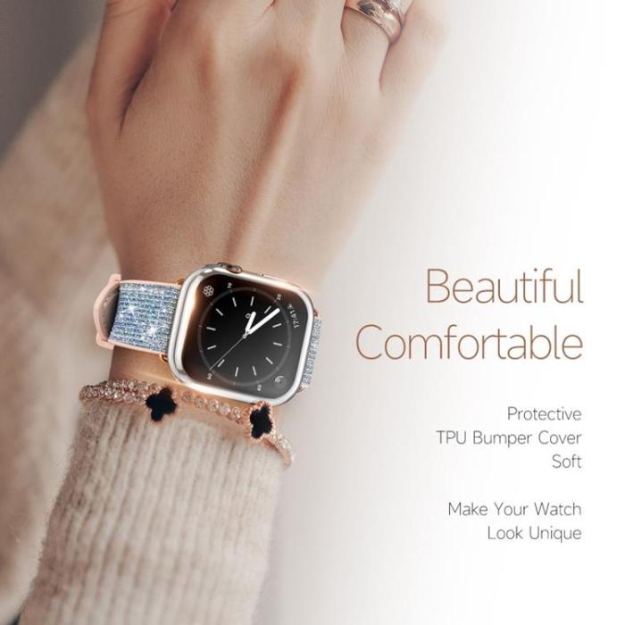 Dux Ducis - DUX DUCIS Apple Watch 4/5/6/SE 44mm Skal Somo Flexible - Silver