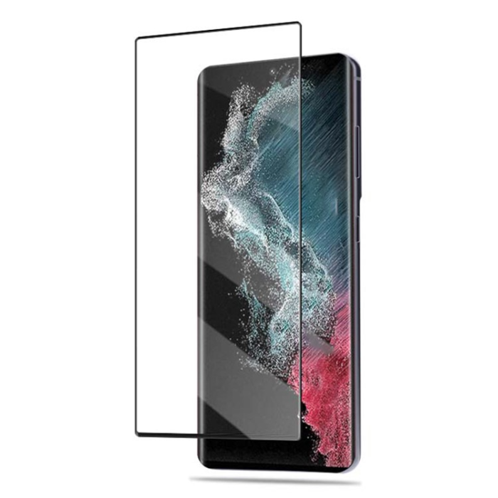 Mocolo - Mocolo Galaxy S23 Ultra Härdat Glas Skärmskydd UV - Svart
