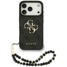 Guess - Guess Mobilskal f&ouml;r iPhone 18 Pro Max/17 Pro Max med Rem Classic Logo - Svart