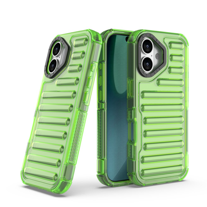 A-One Brand - iPhone 17 Mobilskal Stripe Design Detachable - Grön