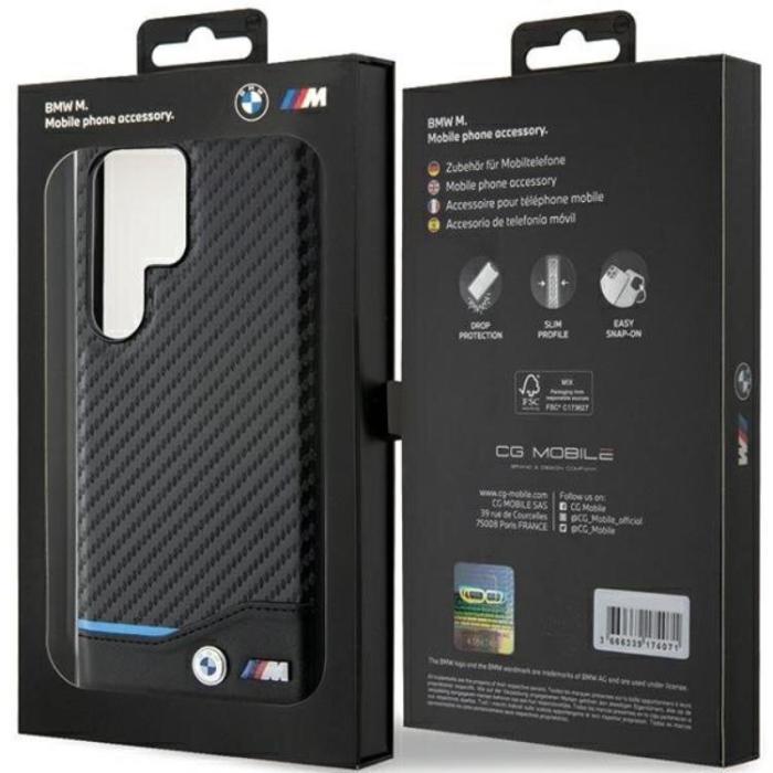 BMW - BMW Galaxy S24 Ultra Mobilskal Läder Carbon - Svart