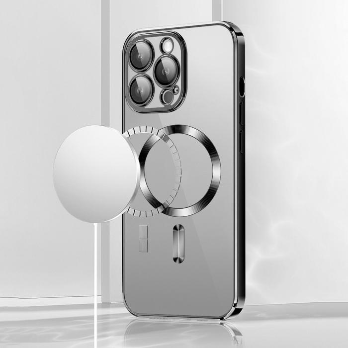VMAX - Vmax Elektropläterat Mag TPU-skal iPhone 14 Pro Svart