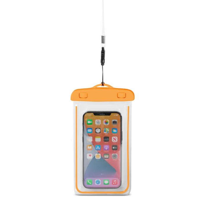 OEM - Vattentätt Mobilfodral PVC Med Lanyard - Orange