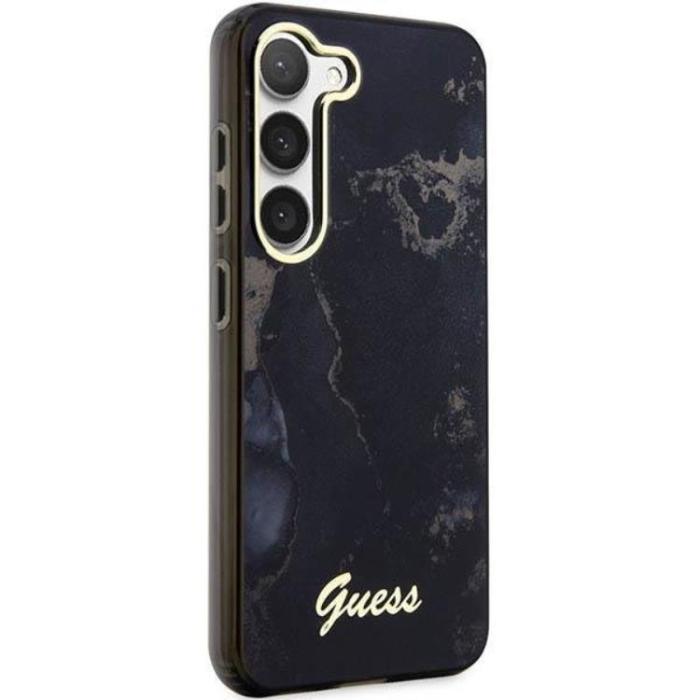 Guess - Guess Galaxy S23 Mobilskal Golden Marble Collection - Svart