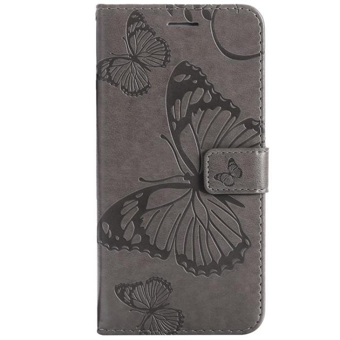 A-One Brand - Butterfly Imprinted Fodral Galaxy S22 Plus - Grå