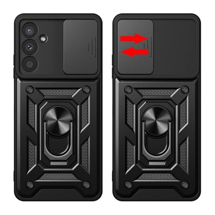 OEM - Galaxy M14 Mobilskal Hybrid Armor Camshield - Svart