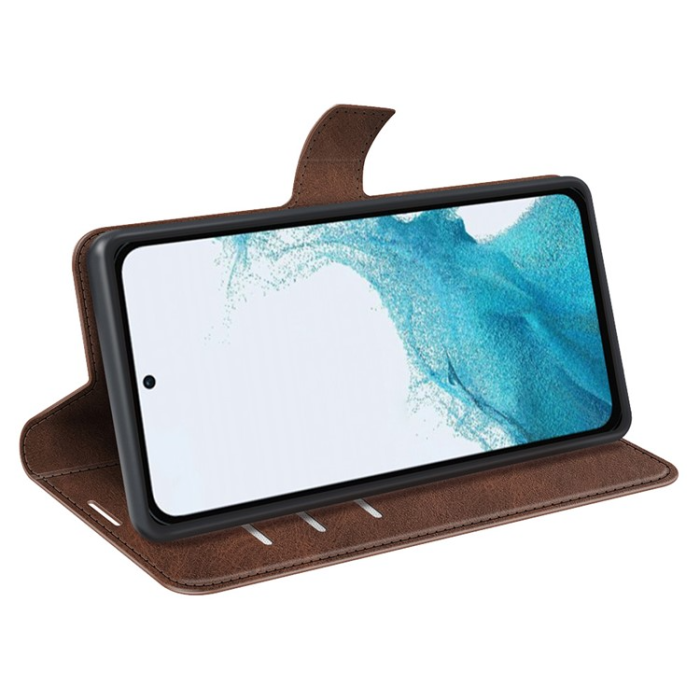 A-One Brand - Galaxy A54 5G Plånboksfodral Calf Flip Folio - Brun