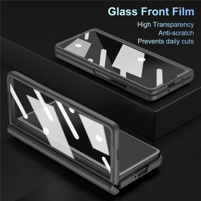 A-One Brand - Galaxy Z Fold 7 Mobilskal Kickstand med Stylus och Härdat Glas