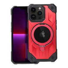 OEM - iPhone 13 Pro Mobilskal Magsafe Ringhållare Armor - Röd