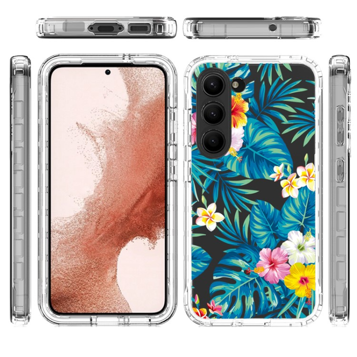 OEM - Galaxy S23 Skal Pattern Printing - Plantain Leaf