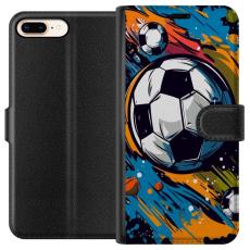 iSecrets - Plånboksfodral till Apple iPhone 8 Plus med Fotbollar