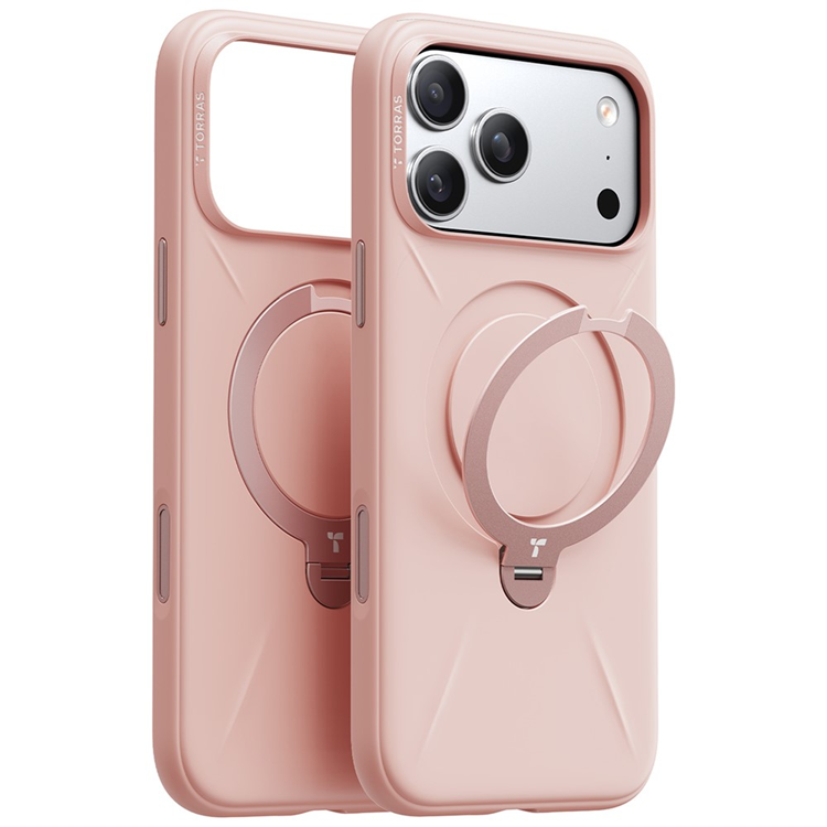 TORRAS Mobilskal till iPhone 17 Pro MagSafe Ostand Q Pro - Rosa | 2353 | AlltMobil