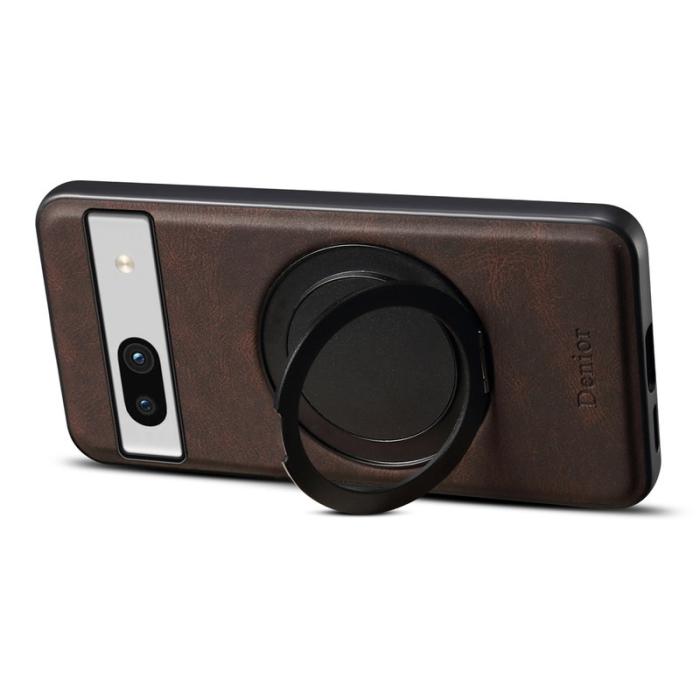 DENIOR - DENIOR Google Pixel 7a Magnetiskt Fodral Konstläder - Brun