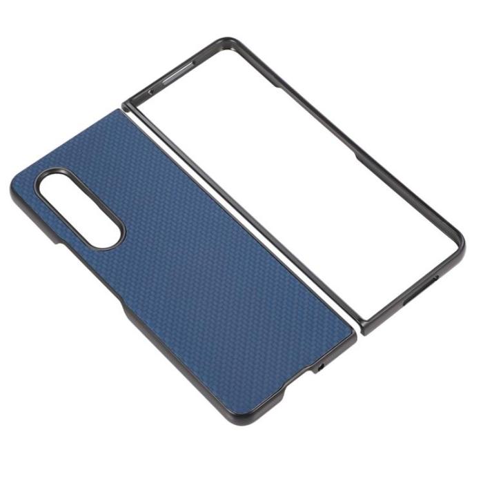 UTGATT - Galaxy Z Fold 4 Skal Carbon Fiber - Blå