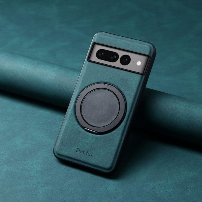 DENIOR - DENIOR Google Pixel 7 Pro 5G Magnetfodral Konstläder Blå