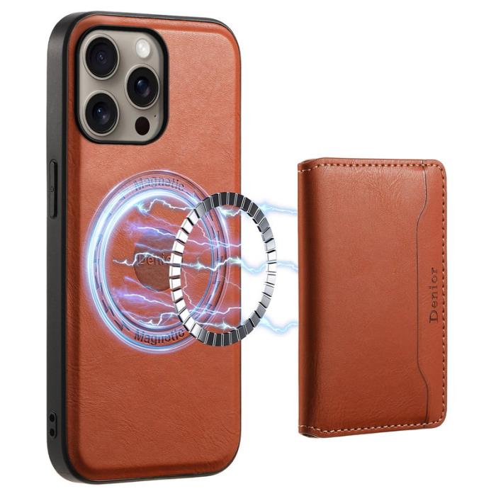 DENIOR - DENIOR D12 iPhone 16 Pro Max Fodral Hybrid TPU+PC Brun