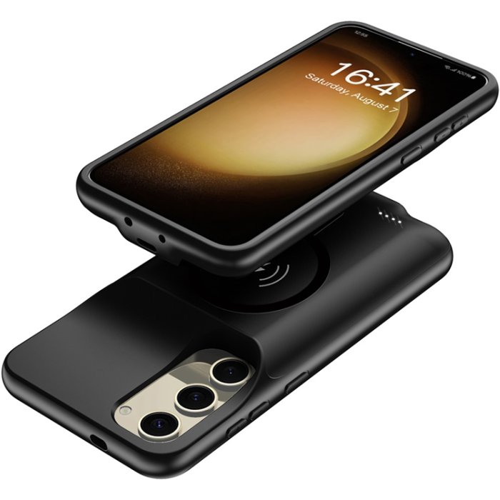 A-One Brand - Galaxy S23 Batteriskal Magsafe 10000mAh - Svart