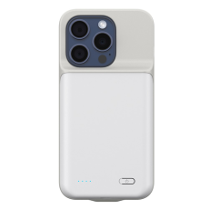 A-One Brand - iPhone 15 Pro Batteriskal 6800mAh - Vit