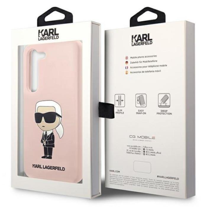 KARL LAGERFELD - Karl Lagerfeld Galaxy S23 Plus Mobilskal Silikon Ikonik - Rosa