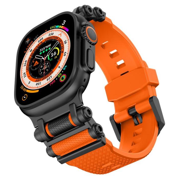 Boom of Sweden - Apple Watch Ultra (49mm) Armband Rotation Axis Silikon - Orange