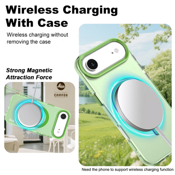 Imak - IMAK iPhone 17 Air Mobilskal MagSafe Anti Drop - Grön