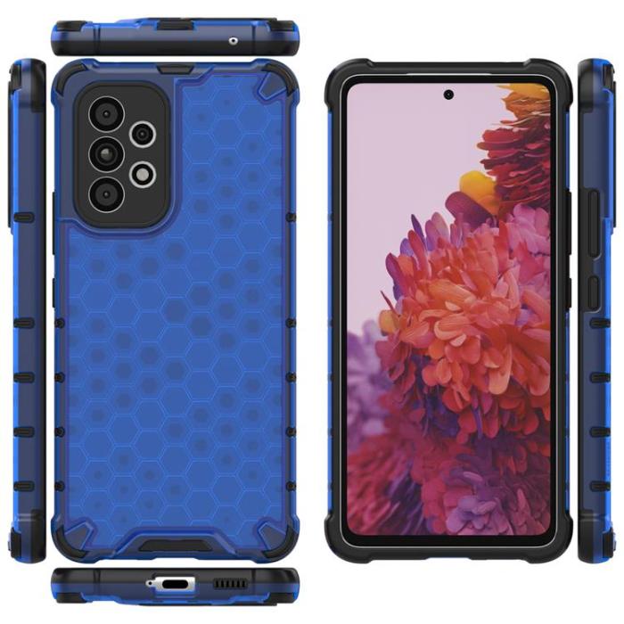 OEM - Galaxy A73 Skal Honeycomb Armored - Blå
