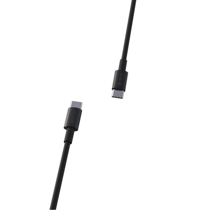 Devia - Devia USB-C Till USB-C 100W 5A Kabel 1.5m Smart - Svart