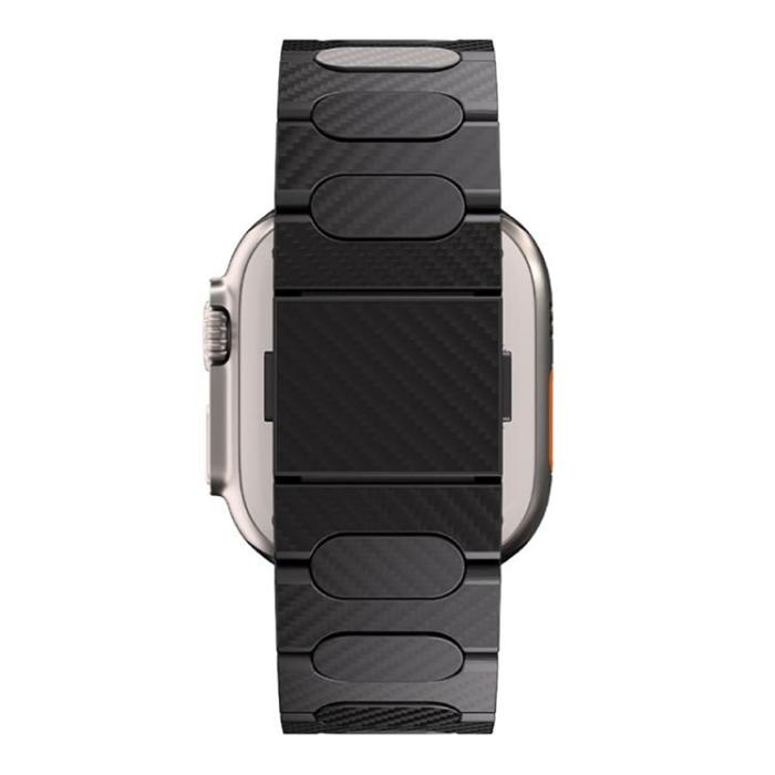 Just Mobile - Jsut Mobile Apple Watch (42/44/45/49mm) Armband Kolfiber - Svart