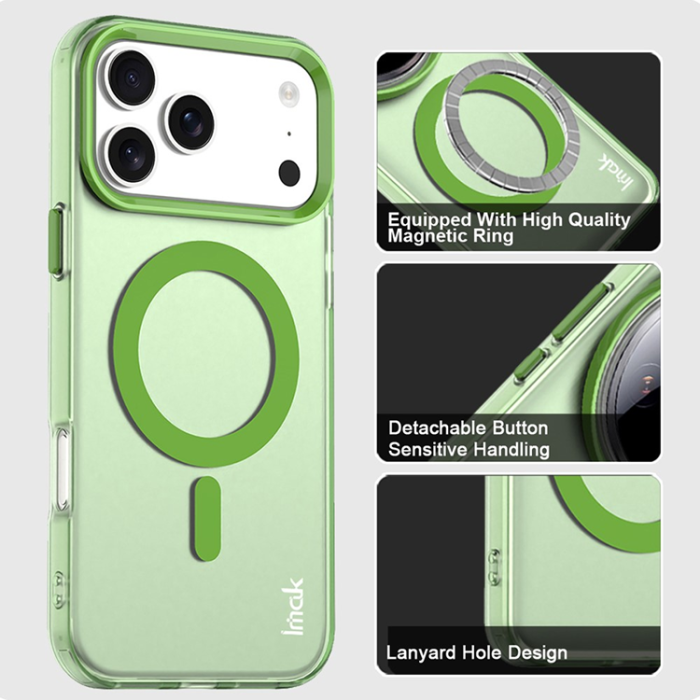 Imak - IMAK iPhone 17 Pro Mobilskal MagSafe Anti Drop - Grön