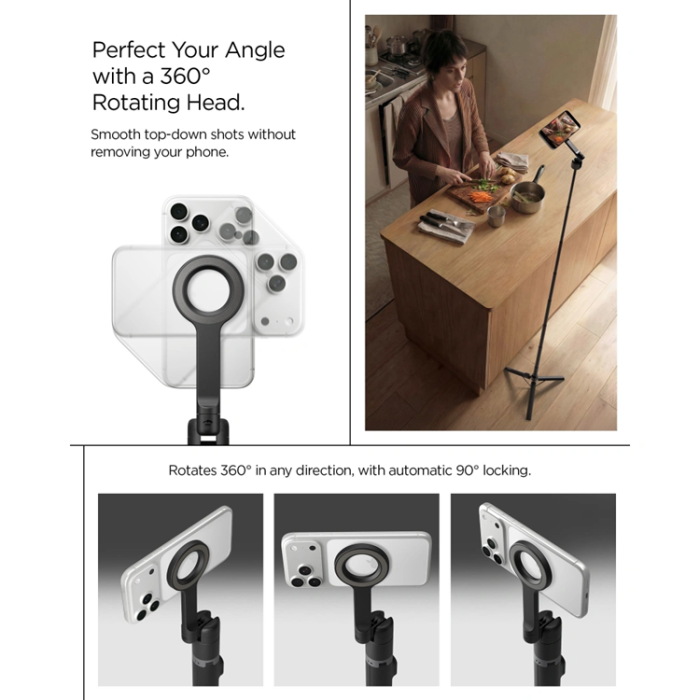 Spigen - Spigen Selfiestick Bluetooth Tripod S582W - Svart