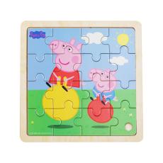 Peppa Pig - PEPPA PIG Pussel 16 Pcs Wooden Puzzle Bouncy Ball