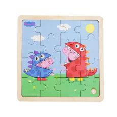 Peppa Pig - PEPPA PIG Pussel 16 Pcs Wooden Puzzle Dino Dressup