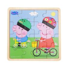 Peppa Pig - PEPPA PIG Puzzle Wooden Bicycling 16pcs
