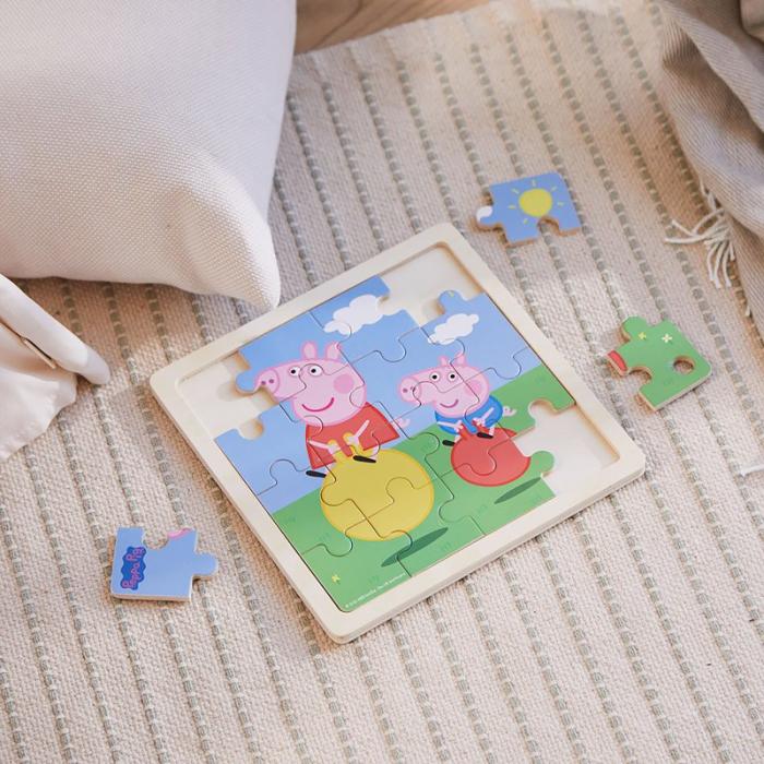Peppa Pig - PEPPA PIG Pussel 16 Pcs Wooden Puzzle Bouncy Ball