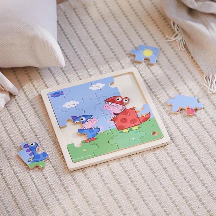 Peppa Pig - PEPPA PIG Pussel 16 Pcs Wooden Puzzle Dino Dressup