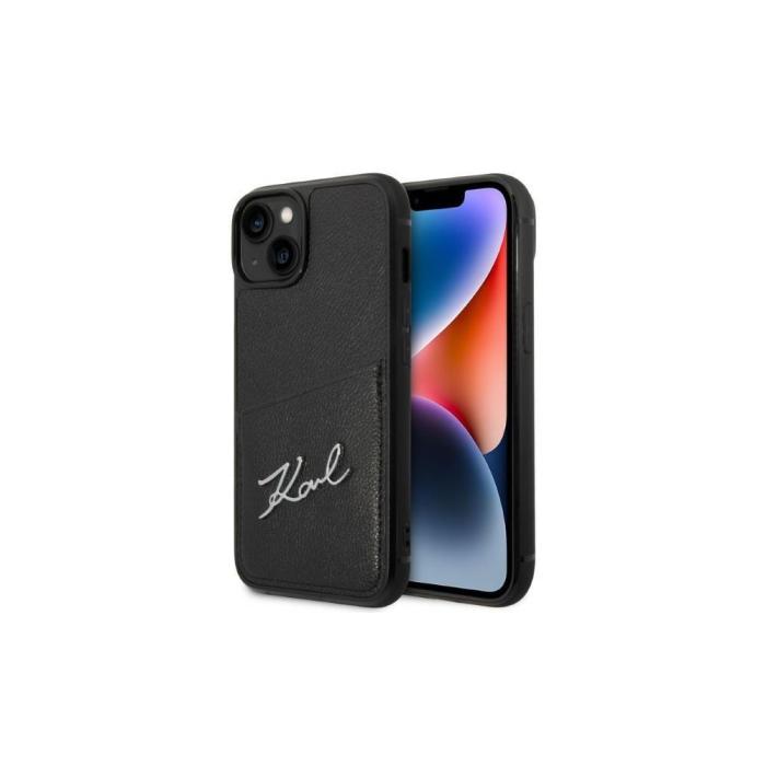 KARL LAGERFELD - Karl Lagerfeld iPhone 14 Plus fodral med korthållare - Svart