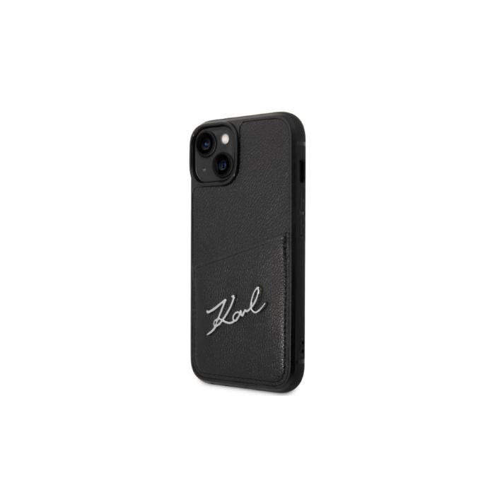 KARL LAGERFELD - Karl Lagerfeld iPhone 14 Plus fodral med korthållare - Svart