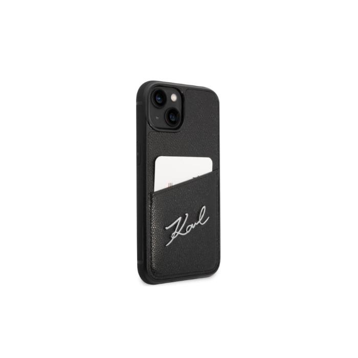 KARL LAGERFELD - Karl Lagerfeld iPhone 14 Plus fodral med korthållare - Svart